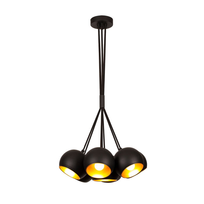 Opviq Sivani - MR-630 Lámpara de araña negra y dorada